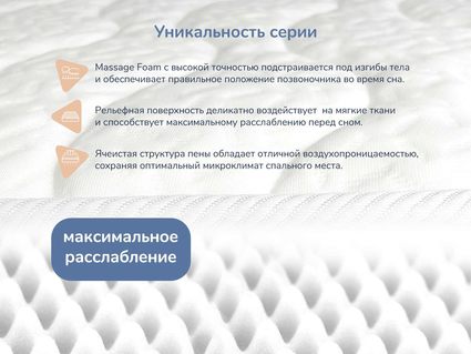 Матрас Димакс Relmas Twin Foam 3Zone 200х195