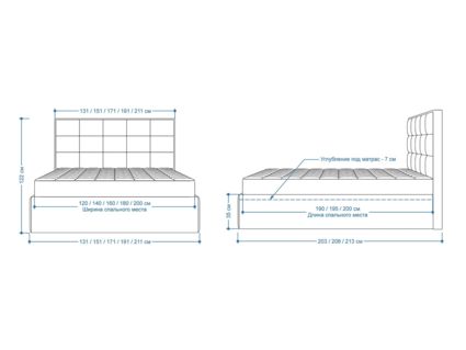 Кровать Lonax Адель велюр Dolly-3 160х195