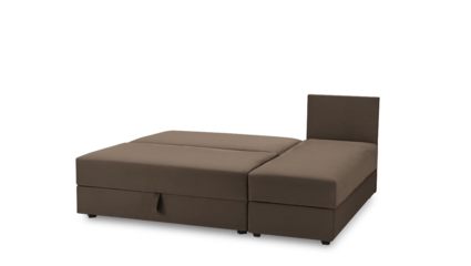 Диван Фиеста Мебель Джелонг Лайт с оттоманкой велюр Vivaldi 24 темно-коричневый