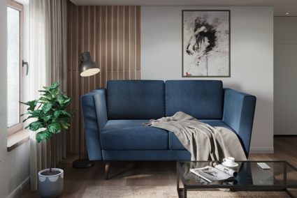 Диван Арско Гуннар двухместный синий Длина 161 см