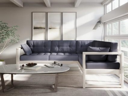 Диван Арско Астер угловой трехместный серый