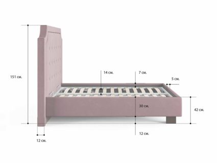 Кровать Сонум Elysium Кашемир Бежевый (с подъемным механизмом)
