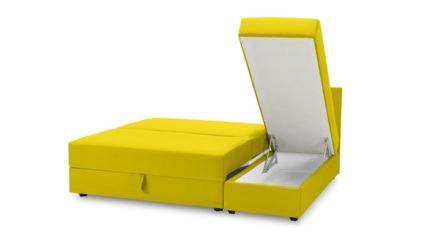 Диван Фиеста Мебель Джелонг Лайт с оттоманкой велюр Vivaldi 15 жёлтый